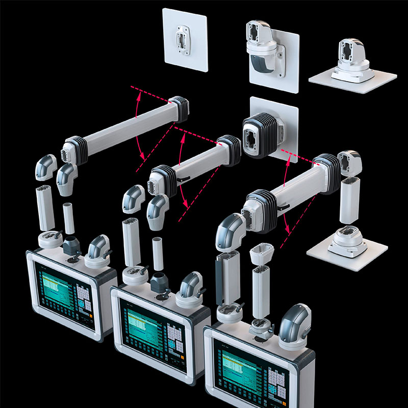 CP 6212060 Support Profile, Height-Adjustable for support arm systems